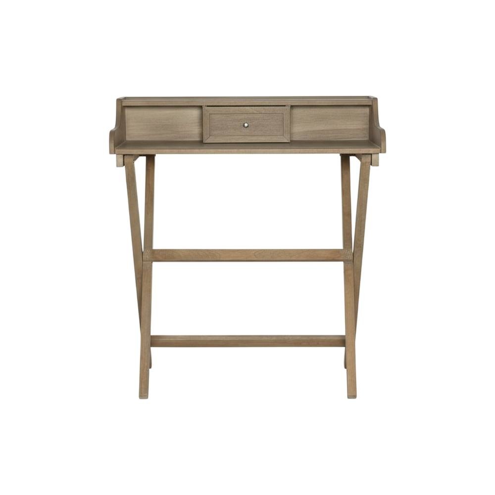 Rustic Brown Folding Office Desk With Solid Wood And Mdf Construction