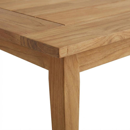 Teak Outdoor Coffee Table With Finish And Midcentury Modern Style