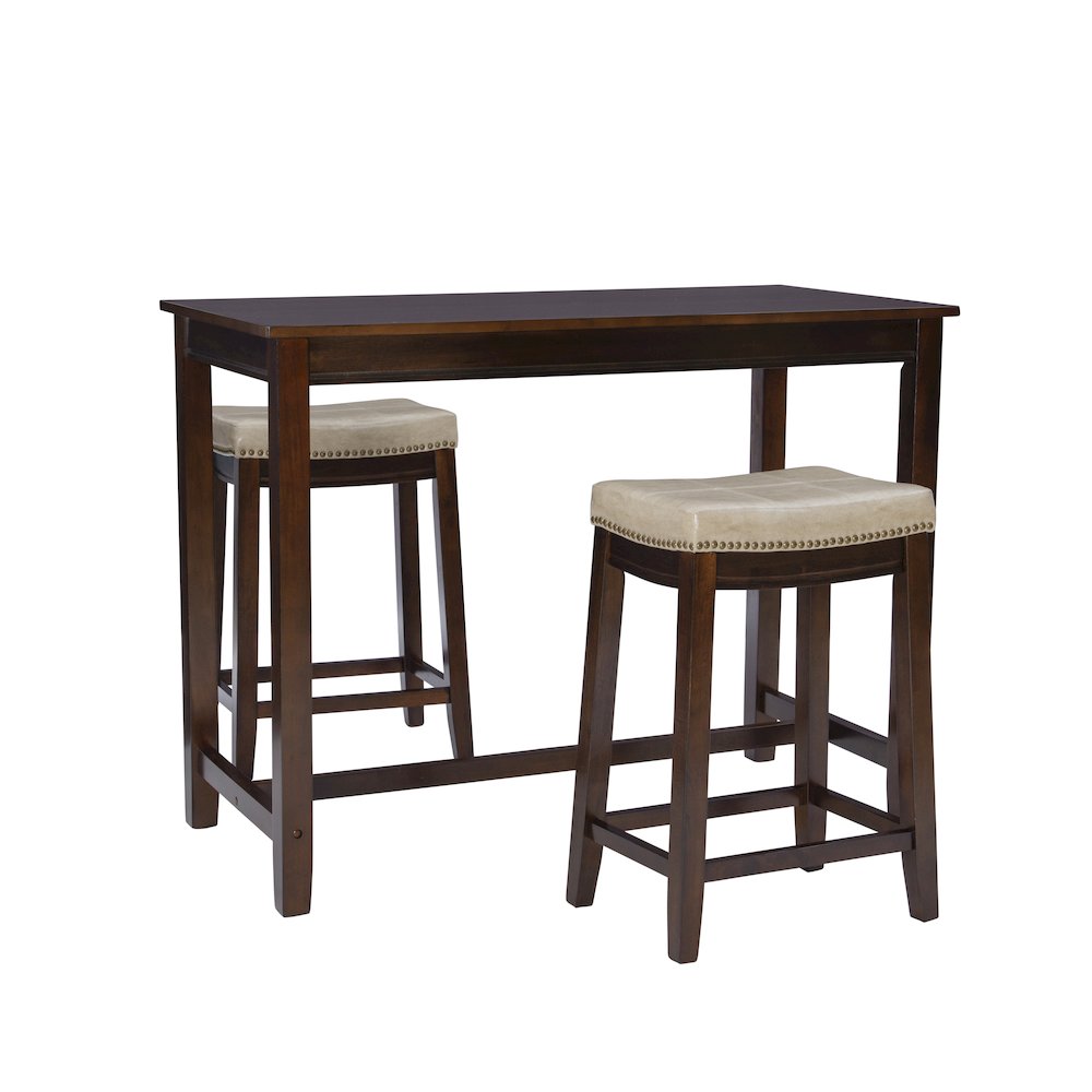 Claridge 3Pc Counter Set Brown Beige