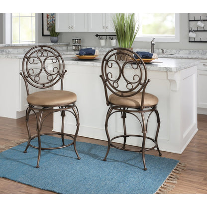 Big and Tall Scroll Circle Back Counter Stool