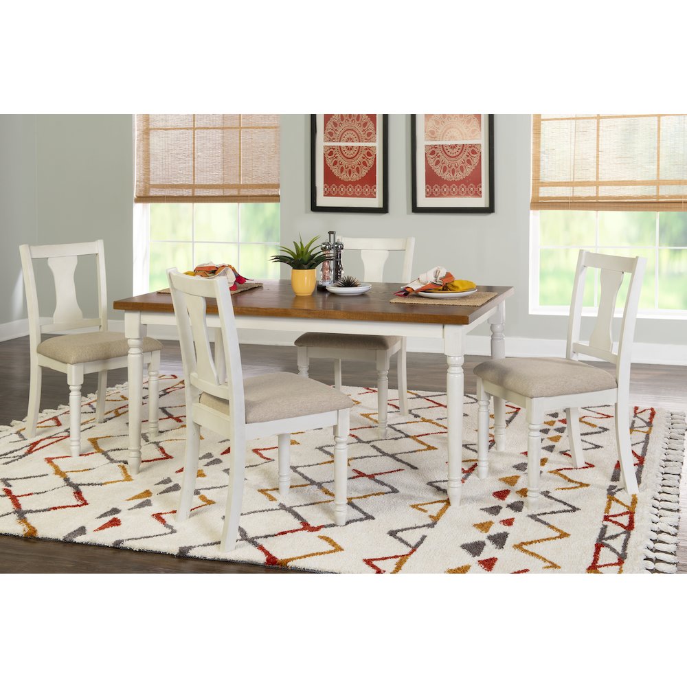 Willow Brown/White 5 Piece Set