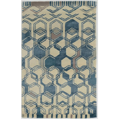 Aspire Triangle Light Blue & Cream 2x3, Rug
