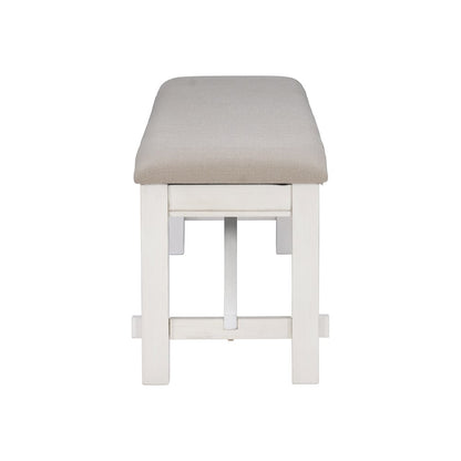 Turino Distressed White Bench