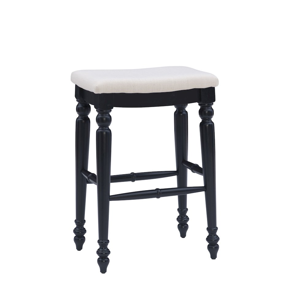 Marino Black Backless Bar Stool