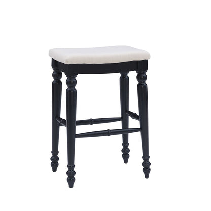 Marino Black Backless Bar Stool