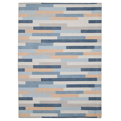 Outdoor Washable Miami Ivory & Blue 7' X 9', Rug