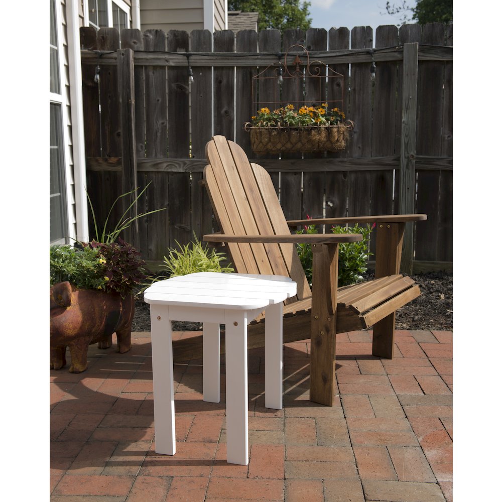 White Adirondack End Table