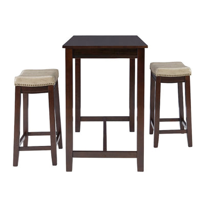 Claridge 3Pc Counter Set Brown Beige