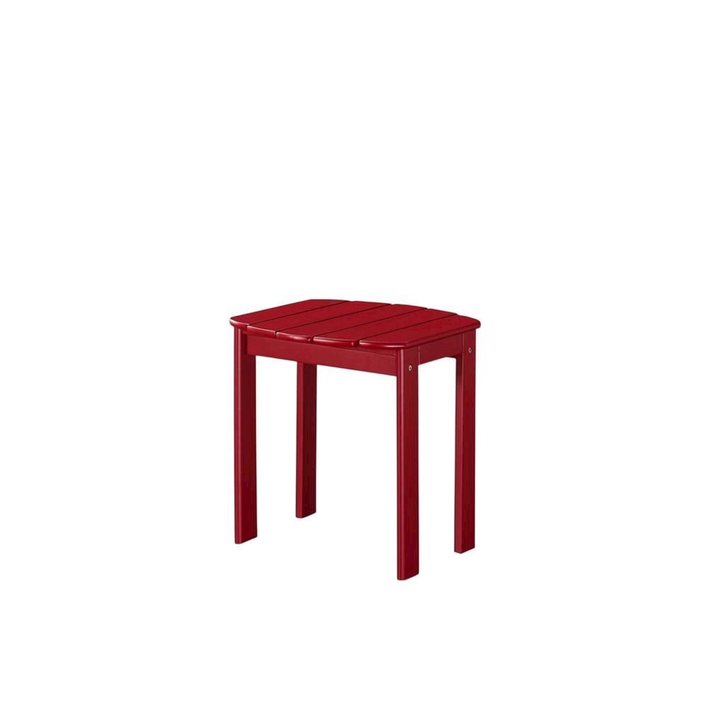 Red Outdoor Coffee Table With Solid Wood And Acacia Finish