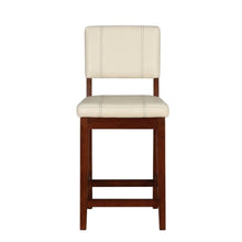 Cream Counter Stool with Rubberwood Frame and Padded Seat