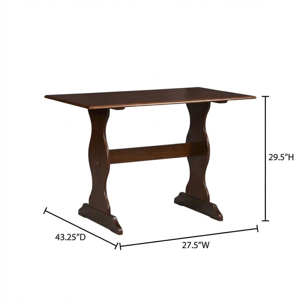 Walnut Dining Table with Solid Pine Top and Rustic Finish