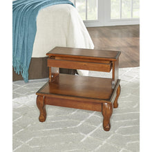 Attic Cherry Antique Cherry Bed Steps with Drawer