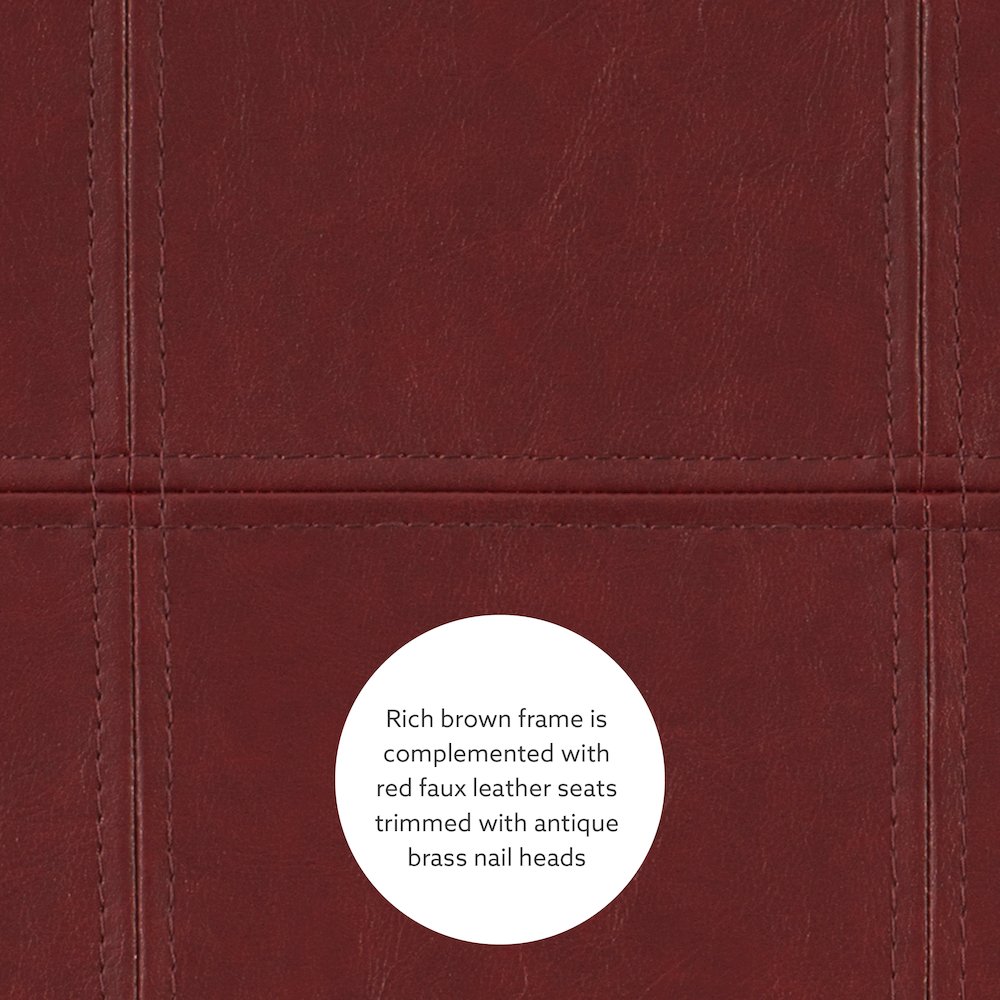 Claridge 3Pc Bar Set Brown Red