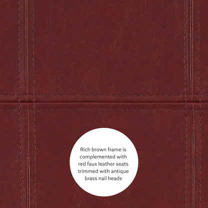 Claridge 3Pc Bar Set Brown Red