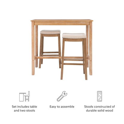 Claridge 3Pc Bar Set Natural