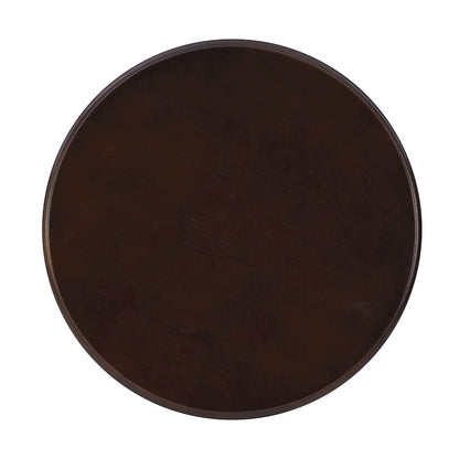 Espresso Round Accent Table