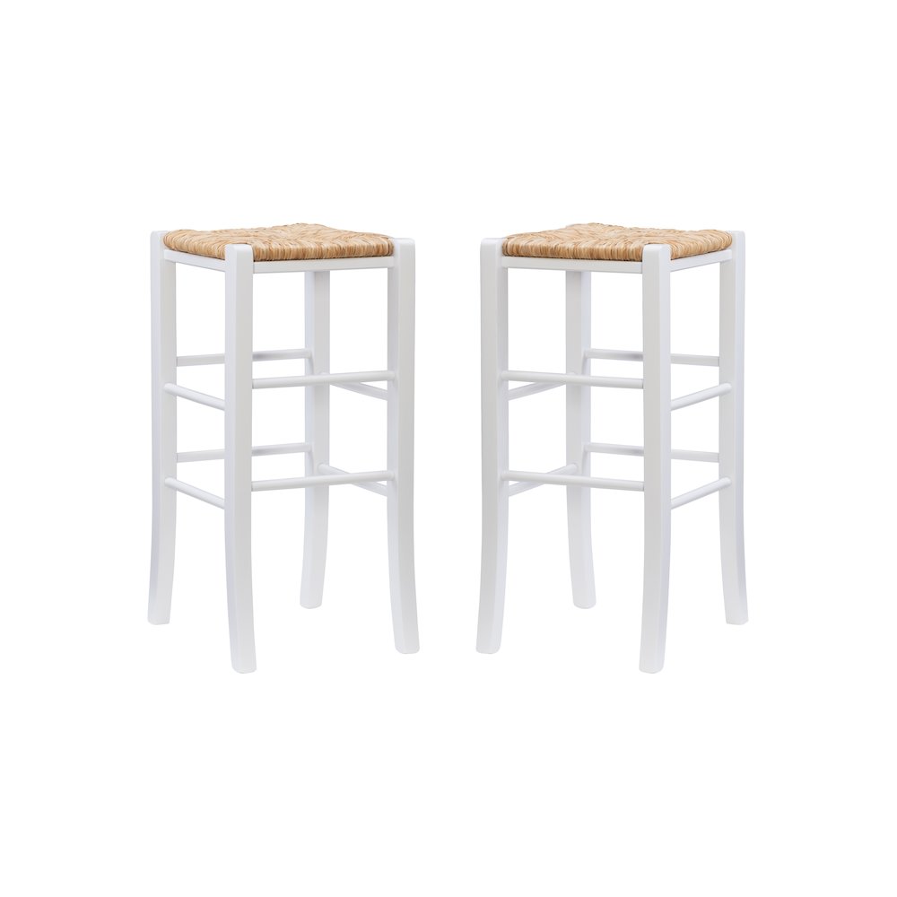 Gianna Backless Barstool White Set Of 2