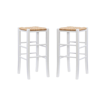 Gianna Backless Barstool White Set Of 2