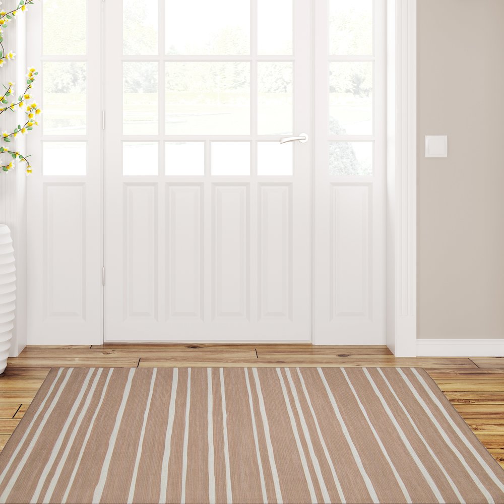 Outdoor Washable Weston Tan & Ivory 3' X 5', Rug