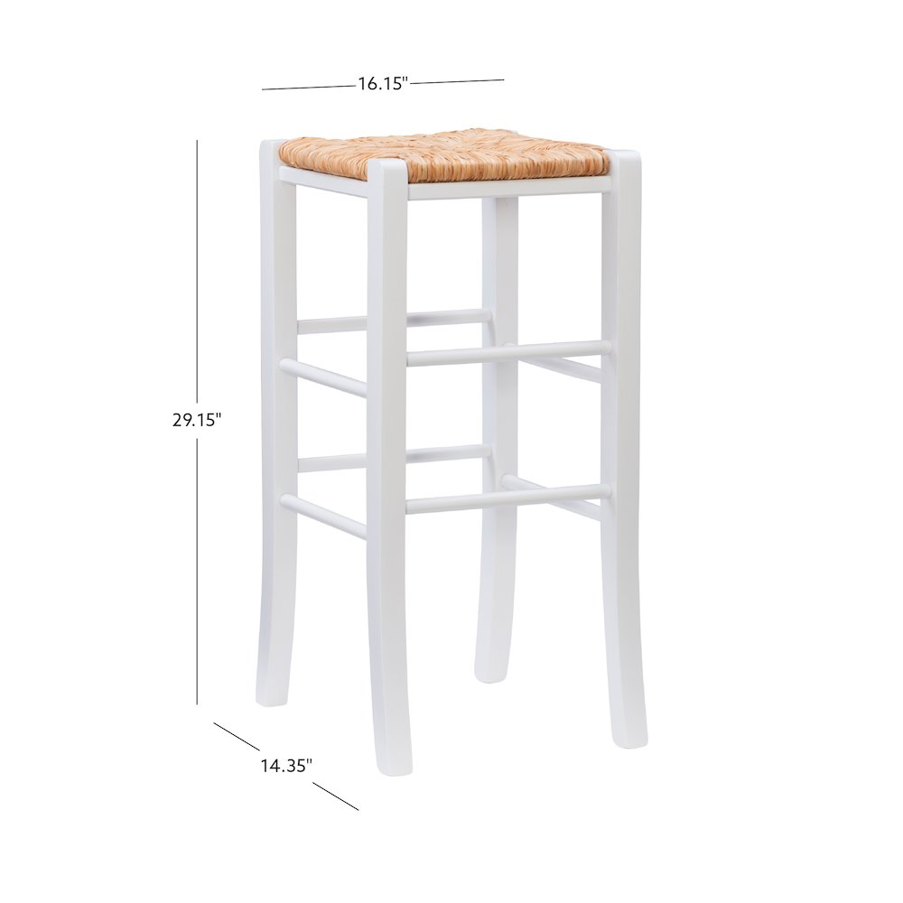 Gianna Backless Barstool White Set Of 2