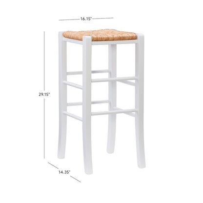 Gianna Backless Barstool White Set Of 2