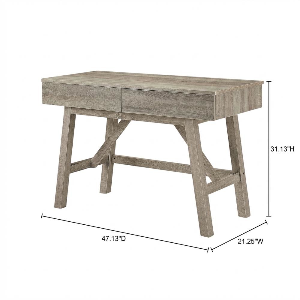 Gray Office Desk with MDF, PB, and 3D Paper Finish, Spacious Work Surface