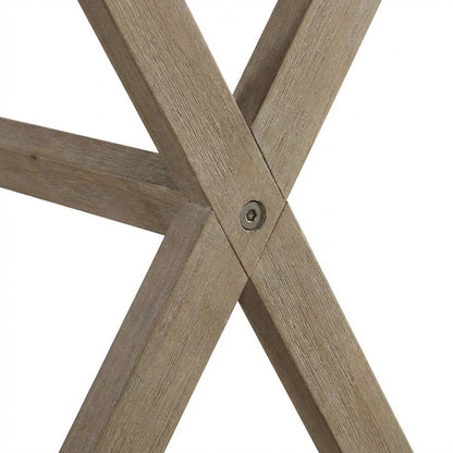 Rustic Brown Folding Office Desk With Solid Wood And Mdf Construction