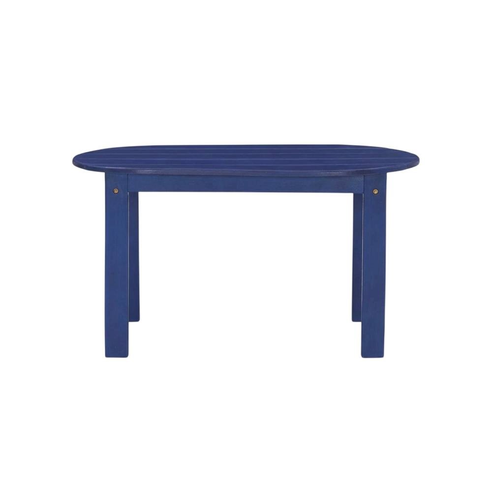 Blue Outdoor Coffee Table With Acacia Wood Finish And Sturdy Construction