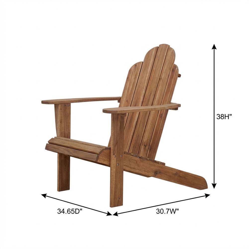 Acorn Adirondack Chair In Brown Solid Wood With Comfortable Design