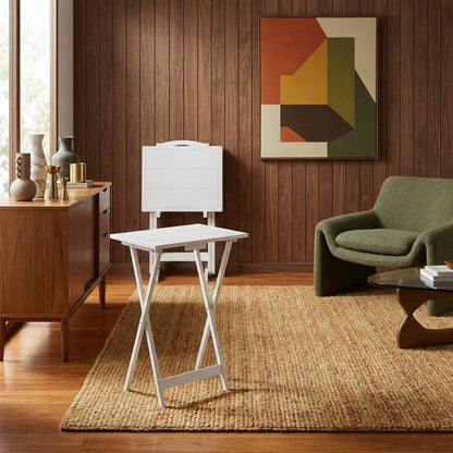 Modern Tray Tables with Wooden Finish for Versatile Throw Surface