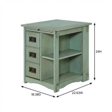 Teal, Side Table, Quality Build, Durable Wood Frame