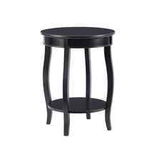 Black Round Table with shelf