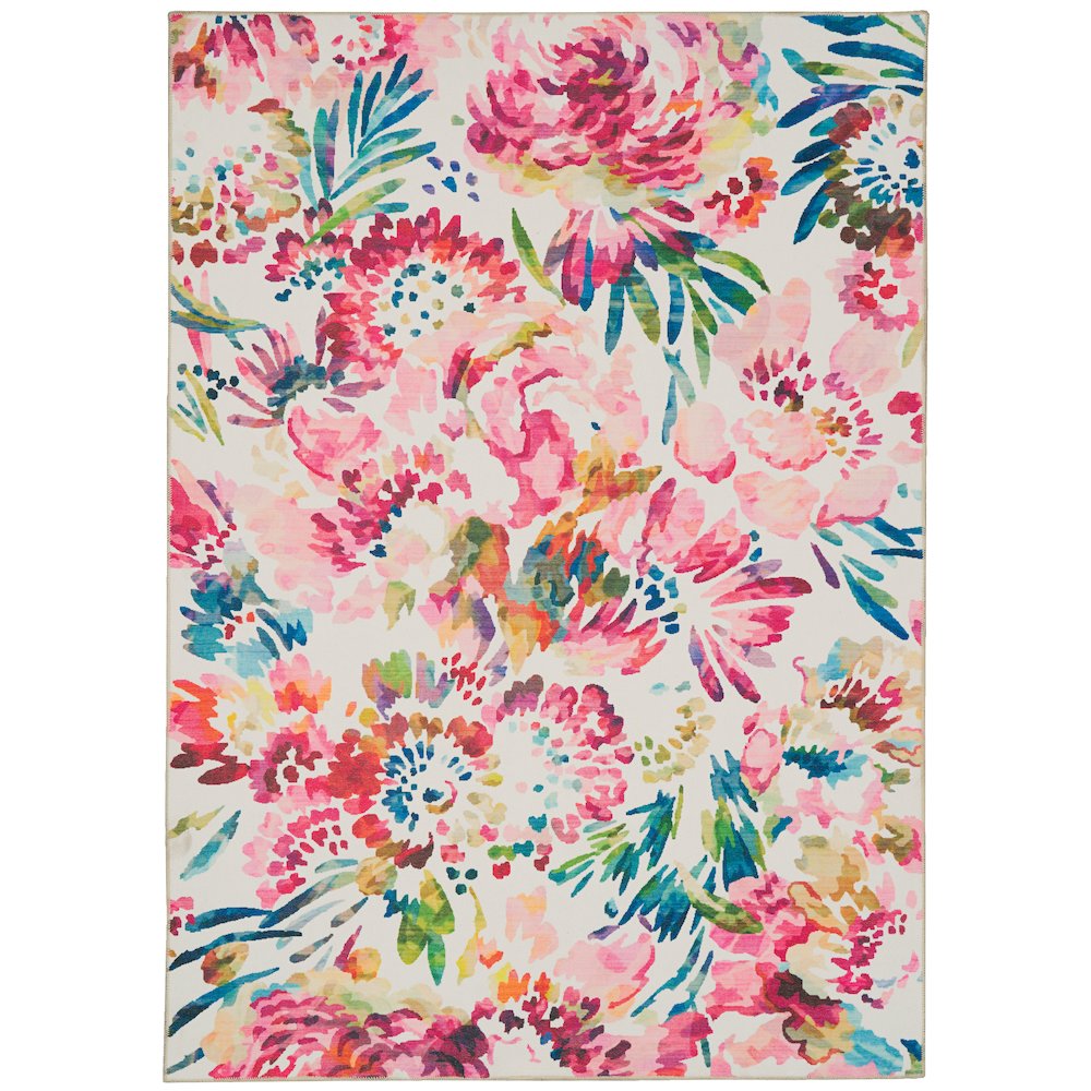 Washable Julian Raspberry/Ivory 2x3, Rug