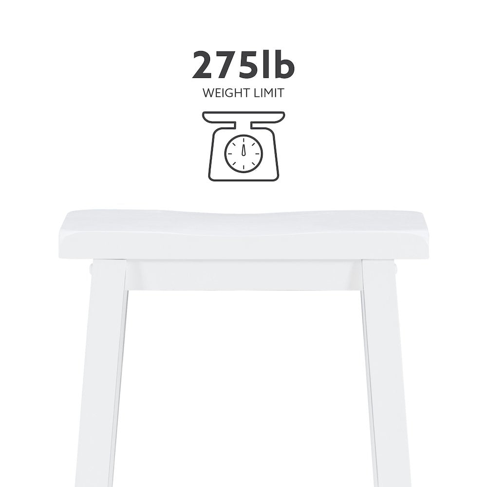 Color Story White Counter Stool