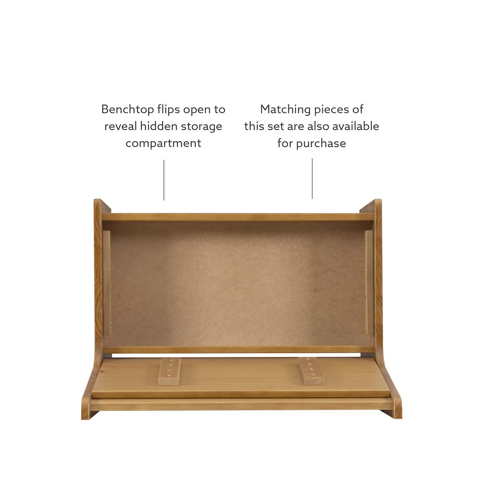 Linson Small Back Rest Bench Honey