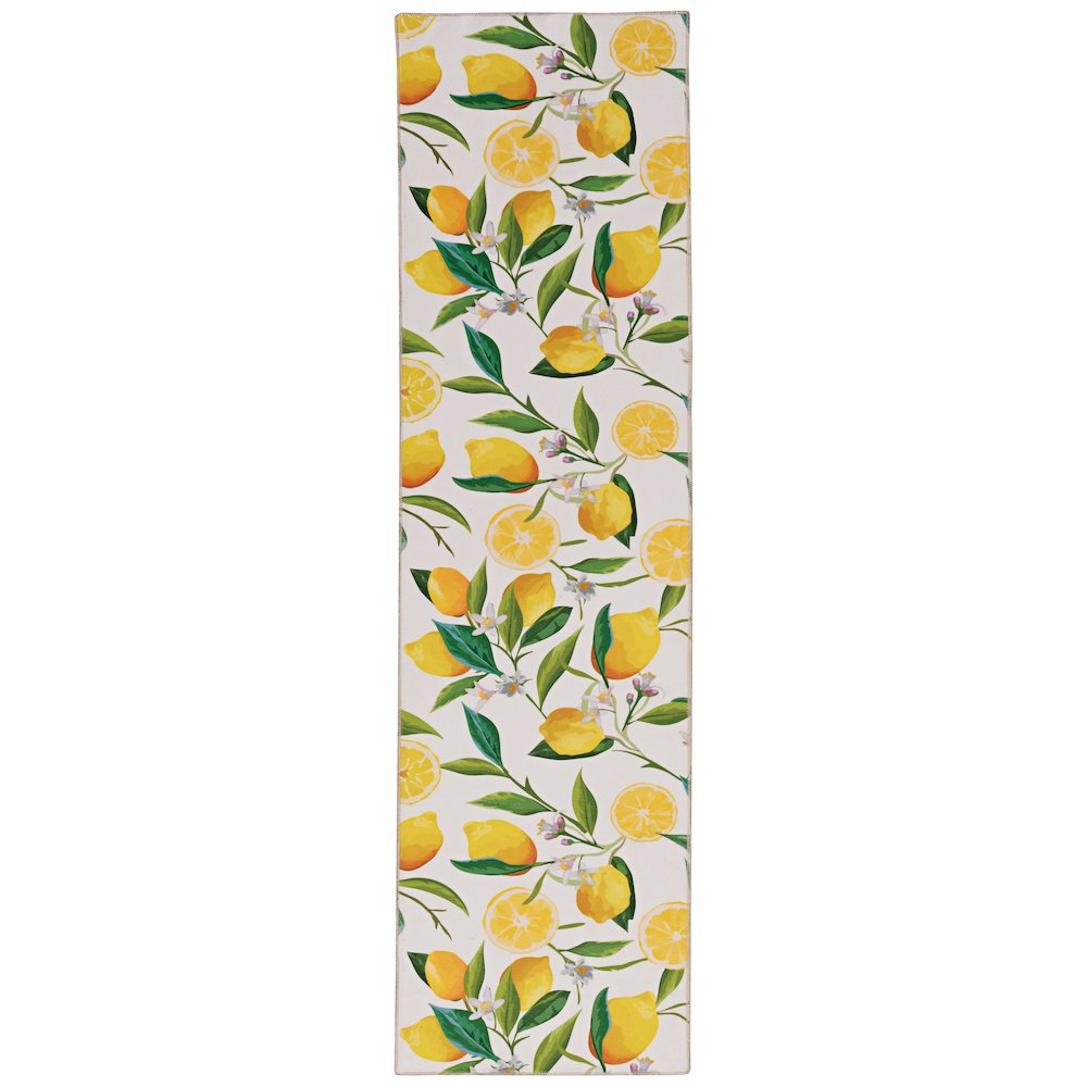 Washable Sumner Ivory/Yellow 2x8, Rug