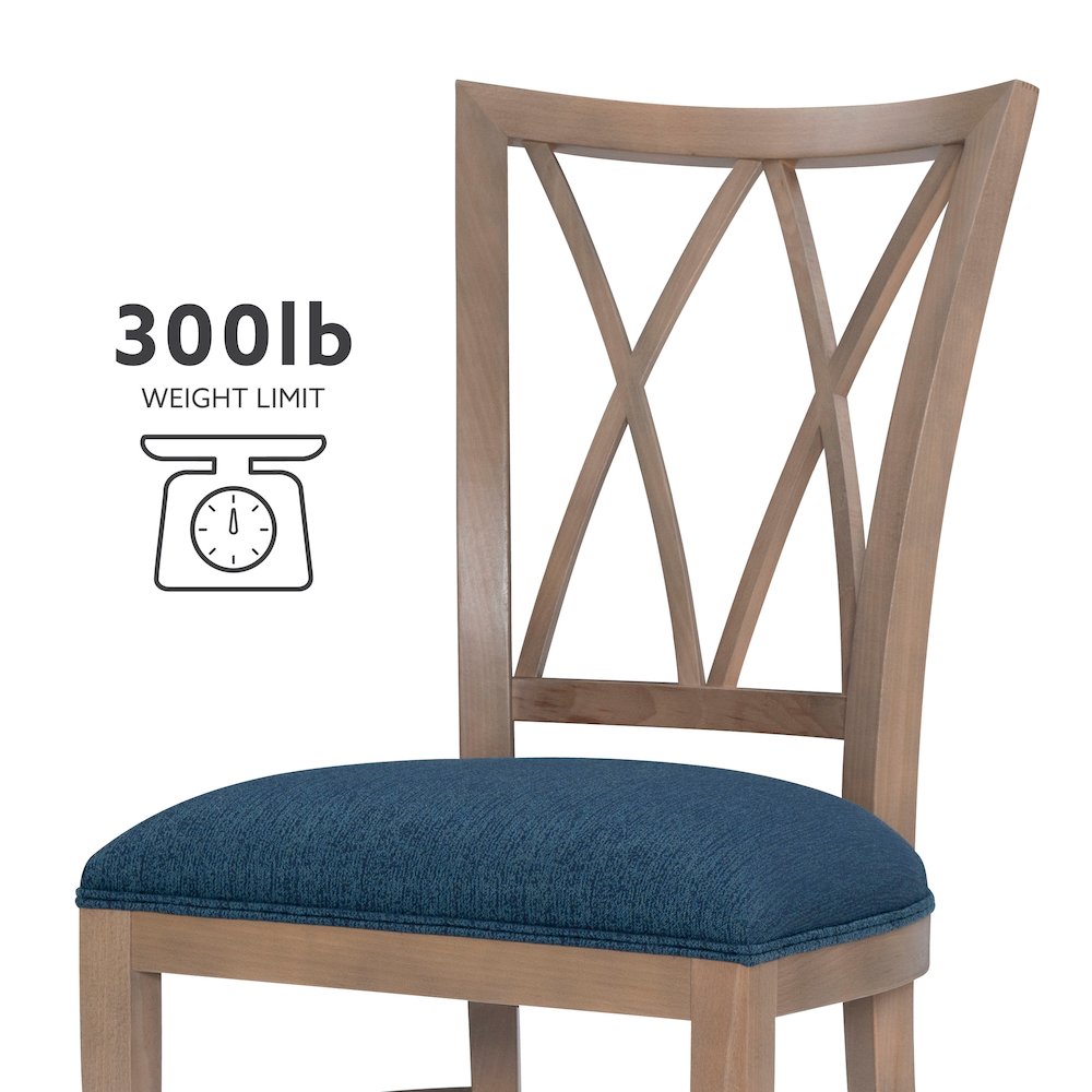 Andes Chair Nat Blue Set Of 2