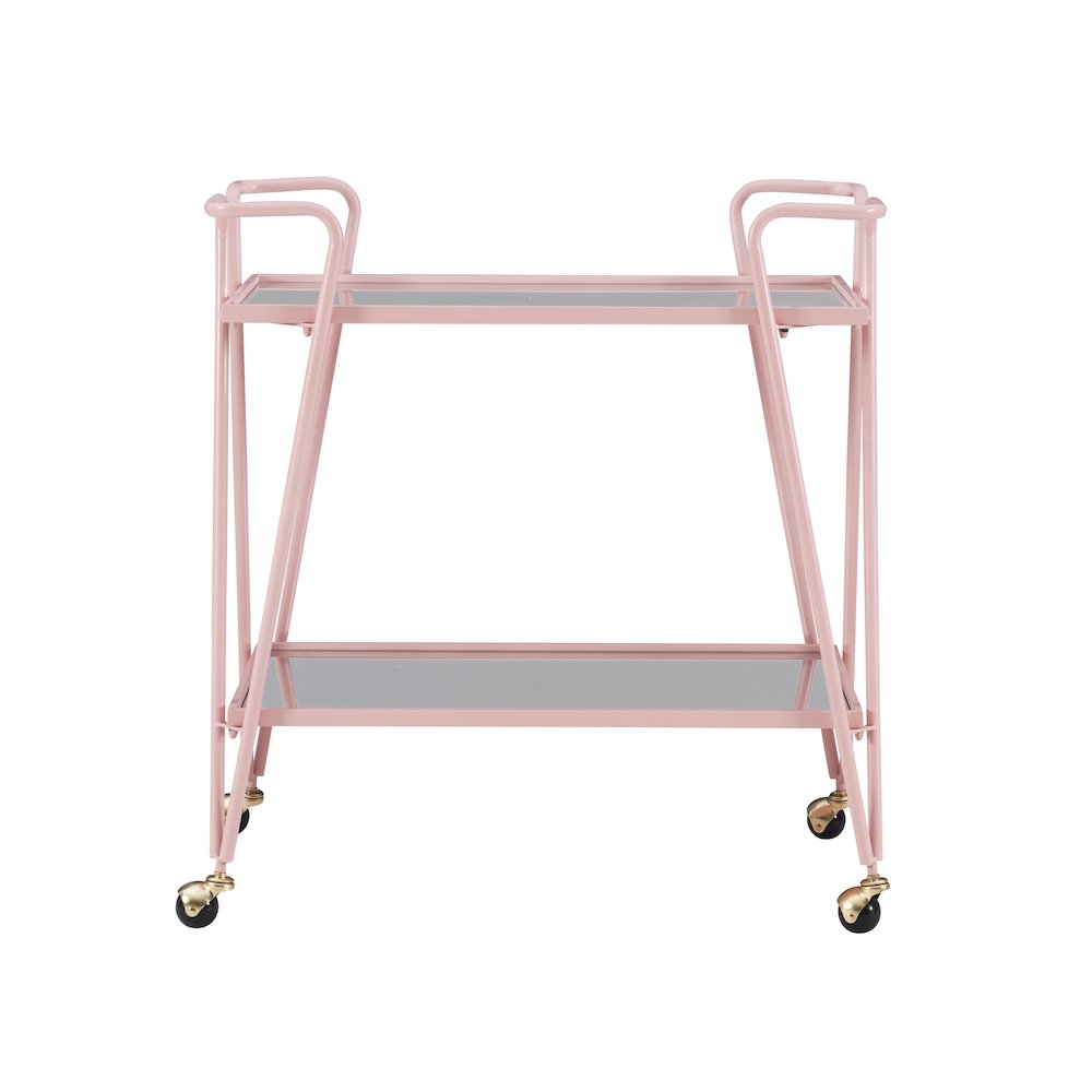 Pink Mid-Century Bar Cart