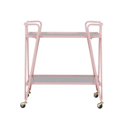 Pink Mid-Century Bar Cart