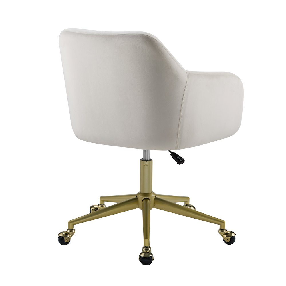 Imogen Quilted Office Chair Off White