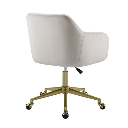 Imogen Quilted Office Chair Off White