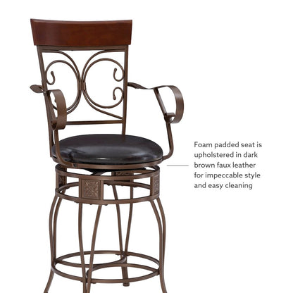 Beeson Big And Tall Counter Stool Arm