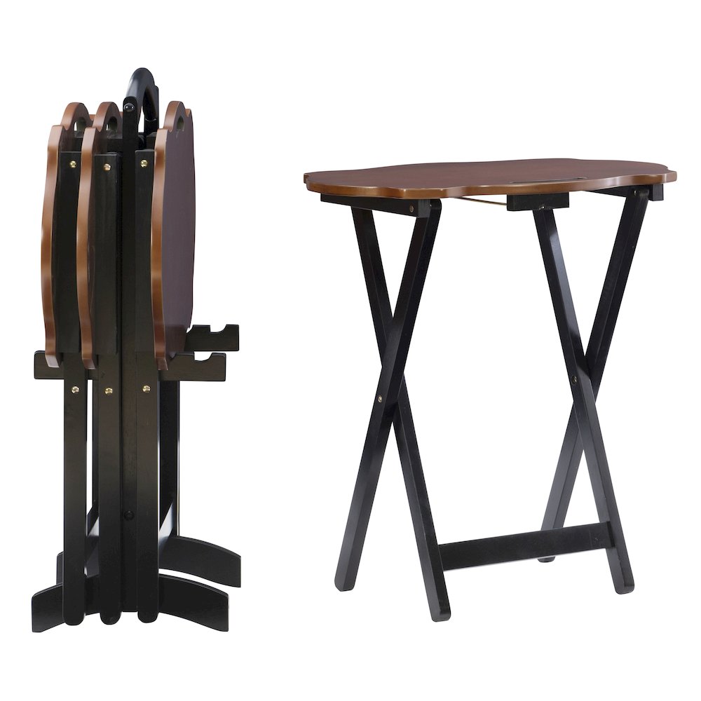 Serpentine Black Tray Table