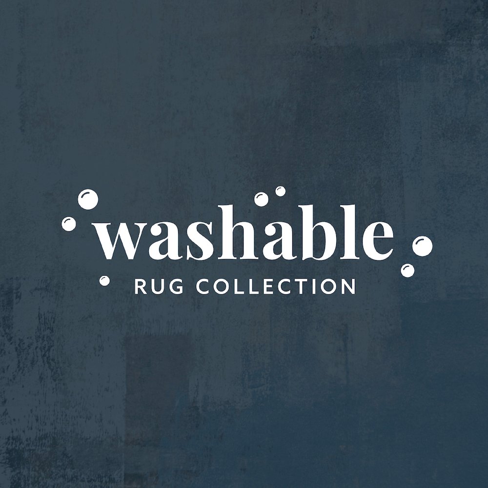Washable Kyler Beige/Blue 2x3, Rug