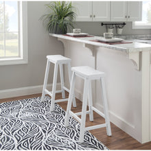 White Saddle Bar Stool