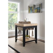 Color Story Black Butcher Block Kitchen Island