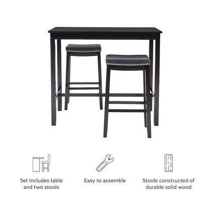 Claridge 3Pc Bar Set Black