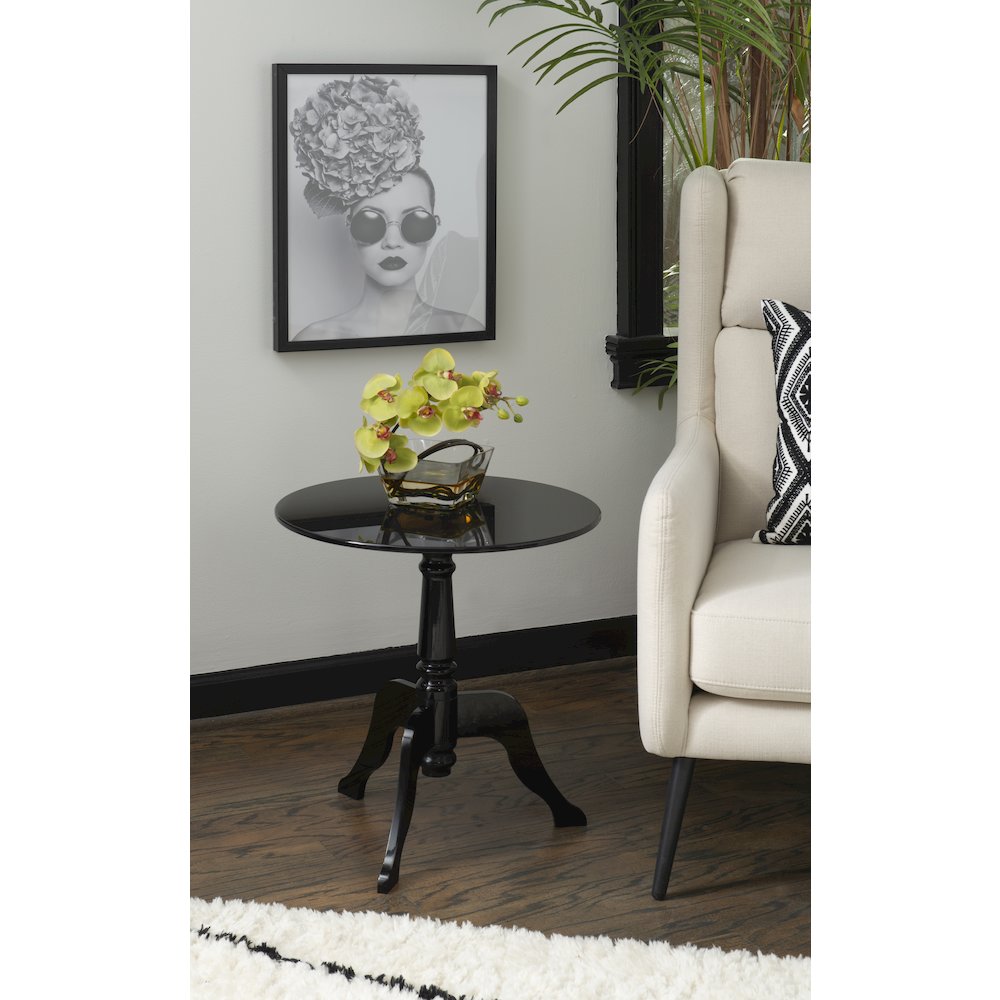 Black Acrylic End Table