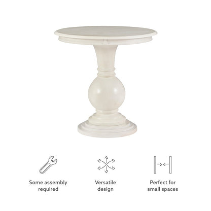 Adeline Round Accent Table Cream