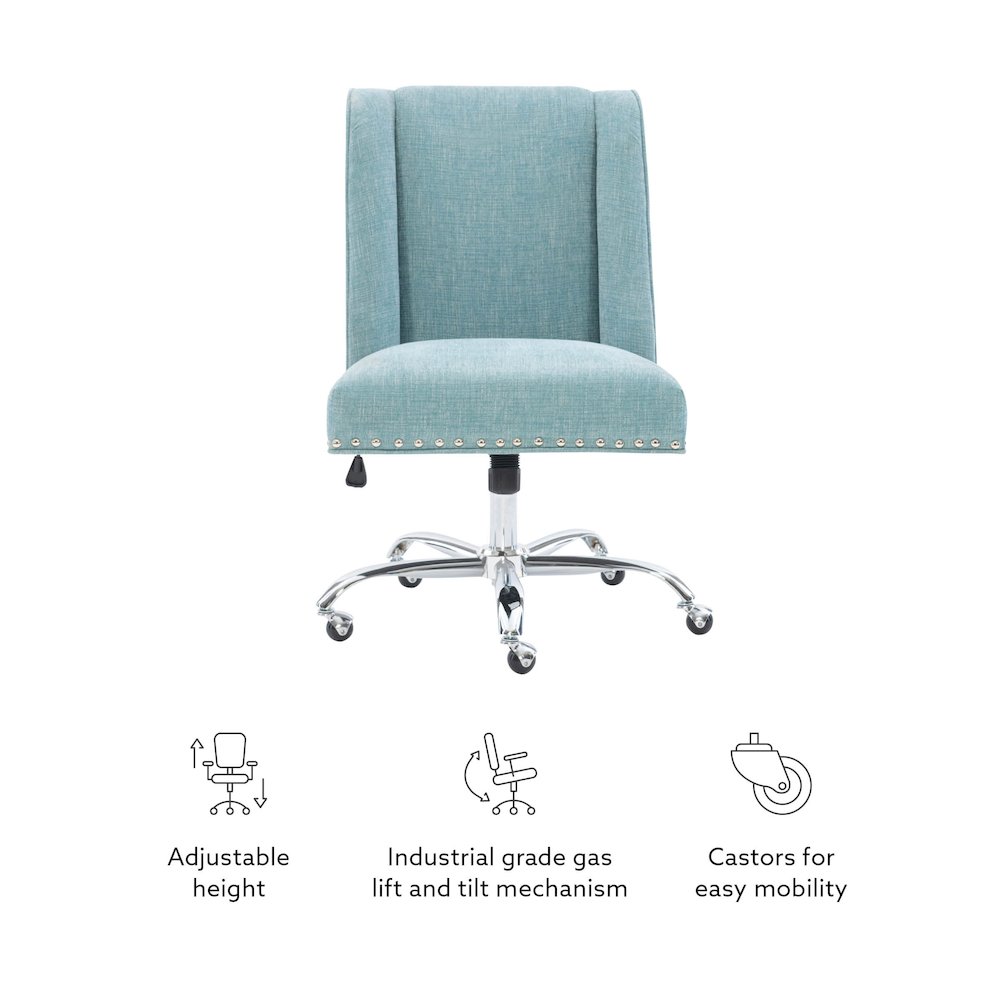 Draper Office Chair, Aqua